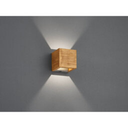 Luminosa Lighting Luminosa Brad Vintage 11Cm Up & Down Wall Lamp Wood Coloured 3000K - Uk Stock - thumbnail 2