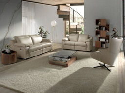 Angel Cerda Contemporary Grey Taupe Leather Swivel Armchair - thumbnail 3