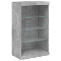 Berkfield Sideboards With Led Lights 3 Pcs Concrete Grey Engineered Wood - thumbnail 7