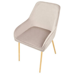 Beliani Set Of 2 Dining Chairs Loverna Velvet Beige - thumbnail 7