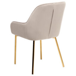 Beliani Set Of 2 Dining Chairs Loverna Velvet Beige - thumbnail 6
