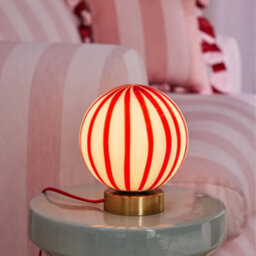Cath Kidston Glass Marble Table Lamp - Red/white - thumbnail 2