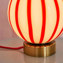Cath Kidston Glass Marble Table Lamp - Red/white - thumbnail 4
