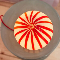 Cath Kidston Glass Marble Table Lamp - Red/white - thumbnail 3