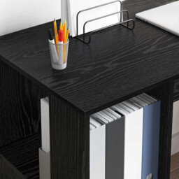 Walplus Desk With Storage Black Oak 130 X 50.5 X 75 Cm Engineered Wood - thumbnail 4