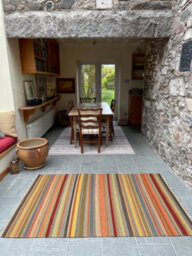 Second Nature Online Ooty Kilim Rug Handmade In Rich Wool Multi Colour Stripes / 75 Cm X 120 Cm - thumbnail 8