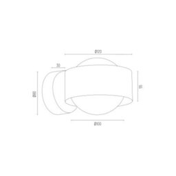 Luminosa Lighting Luminosa Massimo Plus Outdoor Globe Wall Lamp Opal Matt, White Structure Ip44 - thumbnail 2
