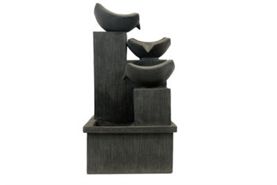 Gardenwize Garden Outdoor Solar Powered Cascading Slate Decorative Water Feature Fountain - image 1
