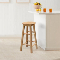 Heavy Duty Solid Wood Bar Stool For Kitchen & Breakfast Bar - 60Cm Height - thumbnail 3