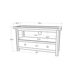 Cabinet Bits Mirano Grey 1 Drawer Tv Cabinet Brass Knob - thumbnail 8