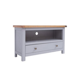 Cabinet Bits Mirano Grey 1 Drawer Tv Cabinet Brass Knob - thumbnail 2