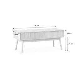 Alice's Garden Sweeek. 115Cm Tv Unit Grooved Wood Detail 2 Doors Linear Natural 115X40X48 Cm - thumbnail 8