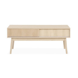 Alice's Garden Sweeek. 115Cm Tv Unit Grooved Wood Detail 2 Doors Linear Natural 115X40X48 Cm - thumbnail 9