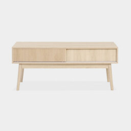 Alice's Garden Sweeek. 115Cm Tv Unit Grooved Wood Detail 2 Doors Linear Natural 115X40X48 Cm - thumbnail 5