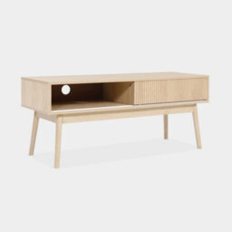 Alice's Garden Sweeek. 115Cm Tv Unit Grooved Wood Detail 2 Doors Linear Natural 115X40X48 Cm - thumbnail 6