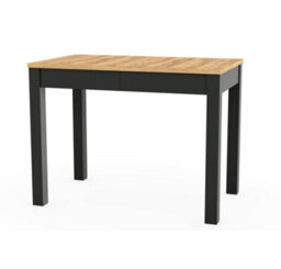 Impact Furniture Narrow Dining Table Extendable Slim Black And Oak Small Kitchen 2 4 6 8 Seater Orion - thumbnail 5