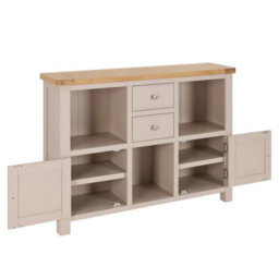The Furniture Market Marbury Putty Grey Painted Low Open Display Shelf Unit Bookcase - thumbnail 7