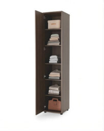 Arte Bed Concept Bc-21 Tall Storage Cabinet 45Cm - Oak Dunin - 1 Door With 5 Shelves - thumbnail 2