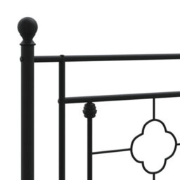 Berkfield Metal Bed Frame Without Mattress With Headboard Black 120X190Cm - thumbnail 8