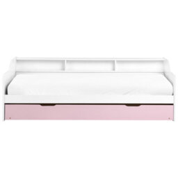 Beliani Trundle Bed Pine Wood Edern 90 X 200 Cm (Eu Single) Pink - thumbnail 6