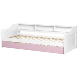 Beliani Trundle Bed Pine Wood Edern 90 X 200 Cm (Eu Single) Pink - thumbnail 5