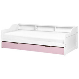 Beliani Trundle Bed Pine Wood Edern 90 X 200 Cm (Eu Single) Pink - thumbnail 4