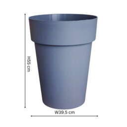 Ivyline Cleo High Planter - L39.5 X W39.5 X H55 Cm - Grey - thumbnail 4