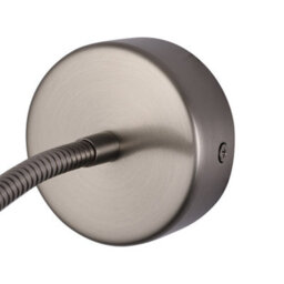 Darphe Bedroom Metal Wall Lamp Led Reading Lamp, Adjustable Silver Bedside Lamp - thumbnail 7
