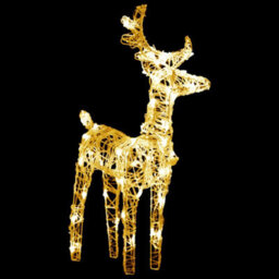Berkfield Reindeers & Sleigh Christmas Decoration 160 Leds 130 Cm Acrylic - thumbnail 4