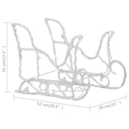 Berkfield Reindeers & Sleigh Christmas Decoration 160 Leds 130 Cm Acrylic - thumbnail 9