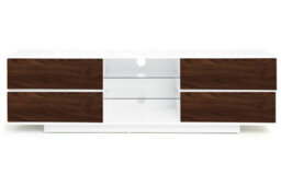 "Homeology Avitus Premium High Gloss White With 4-Walnut Drawers And 2 Shelves Up To 65"" Led/oled/lcd Tv Cabinet" - thumbnail 5