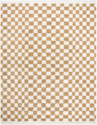 Livabliss Birmingham-Modern Black Grey Brown Checkered Soft Plush Pile Living Dining Bedroom Rug 160 X 213 Cm Easy Care, Non Shedding