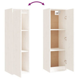 Berkfield Tv Cabinets 3 Pcs White Solid Wood Pine - thumbnail 8