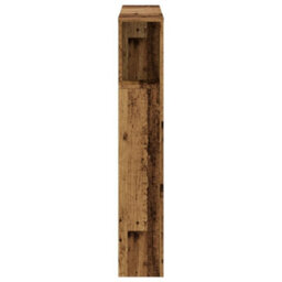 Berkfield Headboard Cabinet Old Wood 100X19X104.5 Cm Engineered Wood - thumbnail 5