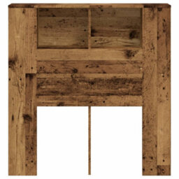 Berkfield Headboard Cabinet Old Wood 100X19X104.5 Cm Engineered Wood - thumbnail 4