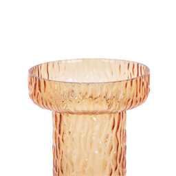 Beliani Flower Vase Platania Glass 20 Cm Orange - thumbnail 4