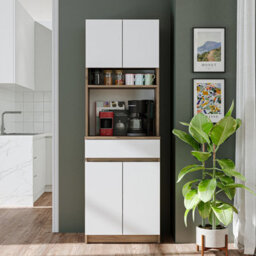 Roomart Napoli Kitchen Dresser, White And Oak Effect - thumbnail 2