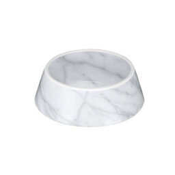 Purely Home Grey Marble Melamine Pet Bowl - Medium Food Bowl For Dogs