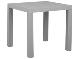 Beliani Light Grey 80 X 80 Cm Minimalist Garden Dining Table - 4 Seater - thumbnail 1