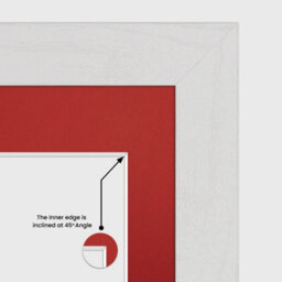 AK Frames 40X20Cm White Ash Modern Multi Photo Frame With Crimson Mount - Holds 3 Apertures (3X) 6X4 Photos - thumbnail 7