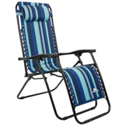 Trespass Glentilt Reclining Garden Chair/recliner Blue Stripe (One Size) - thumbnail 3