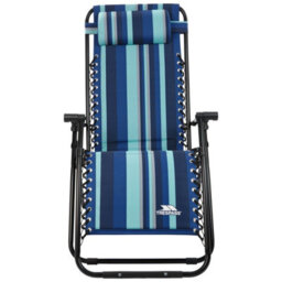 Trespass Glentilt Reclining Garden Chair/recliner Blue Stripe (One Size) - thumbnail 1