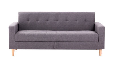 Mattress Guru Modern Smart Sofa In A Box, Taupe Fabric Sofa With Hidden Storage - 3 Seater - image 1