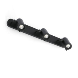 Luminosa Lighting Luminosa Orleans 3 Light Indoor Adjustable Wall Spotlight Black, Gu10 - thumbnail 1