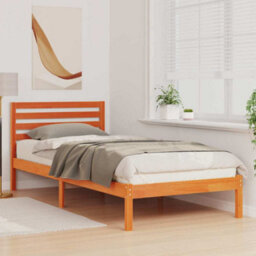 Berkfield Modern With Headboard Wax Brown 100 X 220 Cm Solid Pine Wood - thumbnail 4