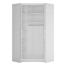 Wyld Haus Vienna Alpine White Corner Wardrobe 2 Door - thumbnail 4