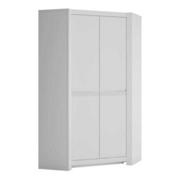 Wyld Haus Vienna Alpine White Corner Wardrobe 2 Door - thumbnail 3