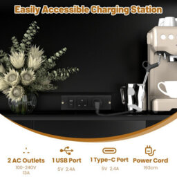 Gainoom 180Cm Tall Pantry Cabinet Kitchen Cabinet Freestanding Buffet Cupboard With Outlets & Usb Ports - thumbnail 9