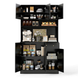 Gainoom 180Cm Tall Pantry Cabinet Kitchen Cabinet Freestanding Buffet Cupboard With Outlets & Usb Ports