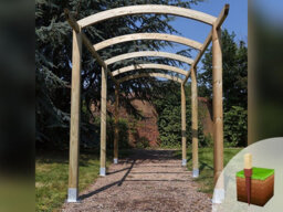 Edecks Colonnade Wooden Garden Pergola (W 1800mm X D 4800mm) With Bolt Down Anchors (2.7M) - thumbnail 5